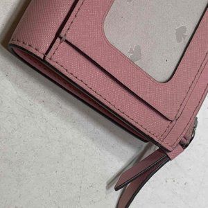 Kate Spade Light Pink Bi-Fold Saffiano Leather Wallet Coin Purse